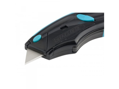 Нож,ремонтно-монтажный.трехкомп.рук-ка,авто выброс/возврат лезвия пистол типа,170мм+5 з.л// GROSS